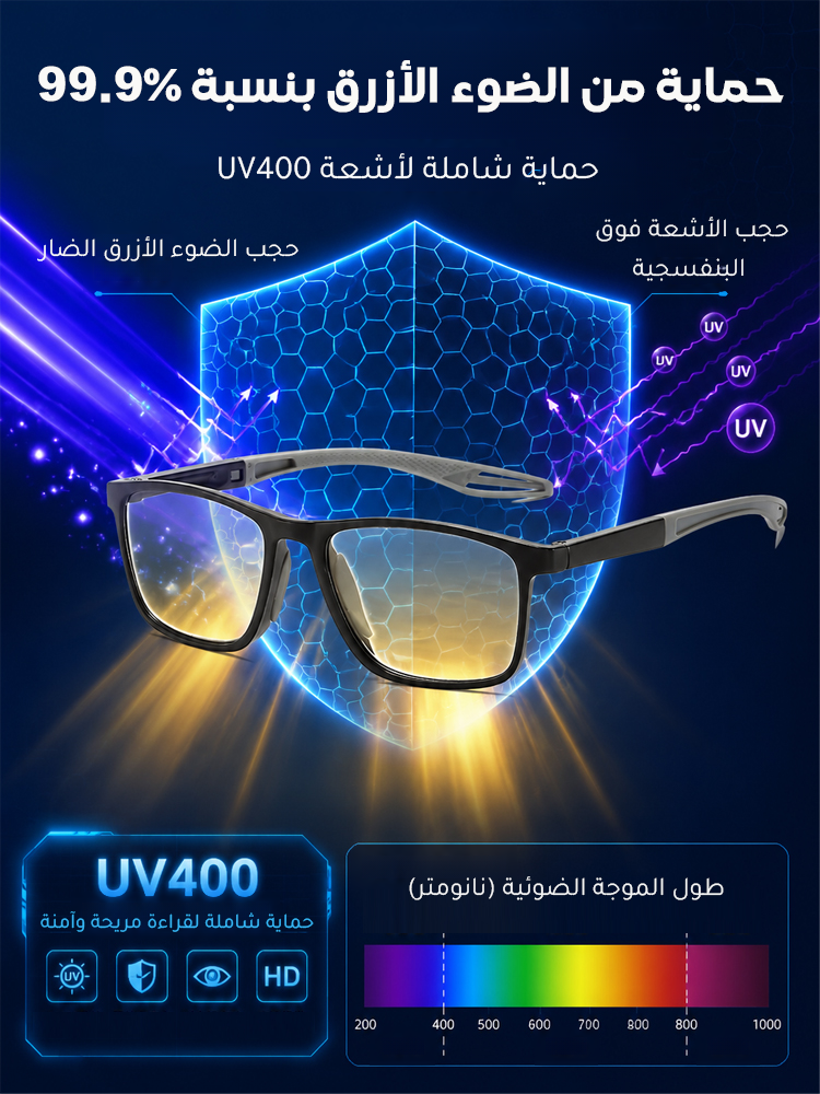 نظارات SL الرياضية 2 في 1 مضادة للأشعة فوق البنفسجية ومتغيرة اللون