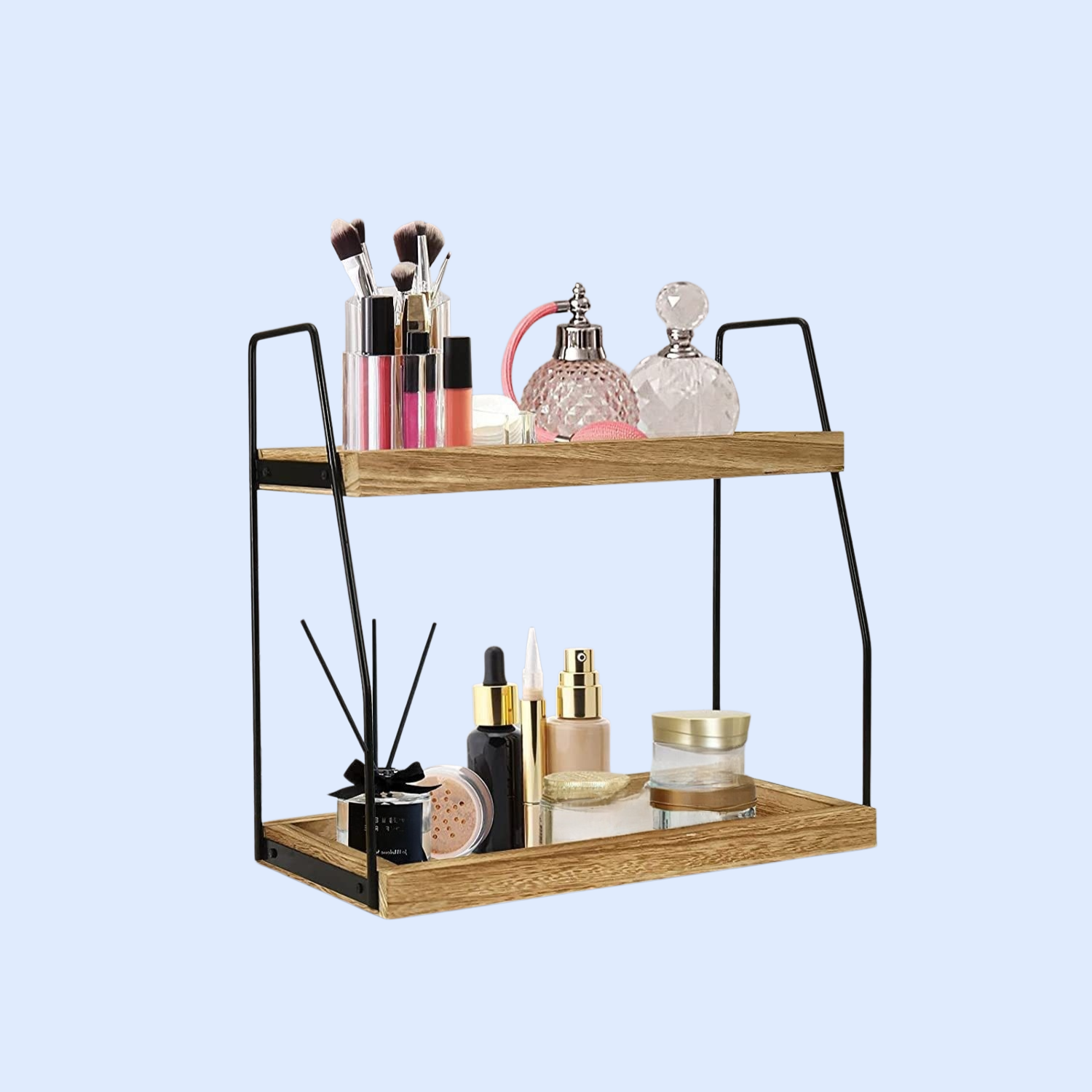 二重層バスルーム収納ラックデスクトップラックキッチンスパイス収納収納ラック収納ラック