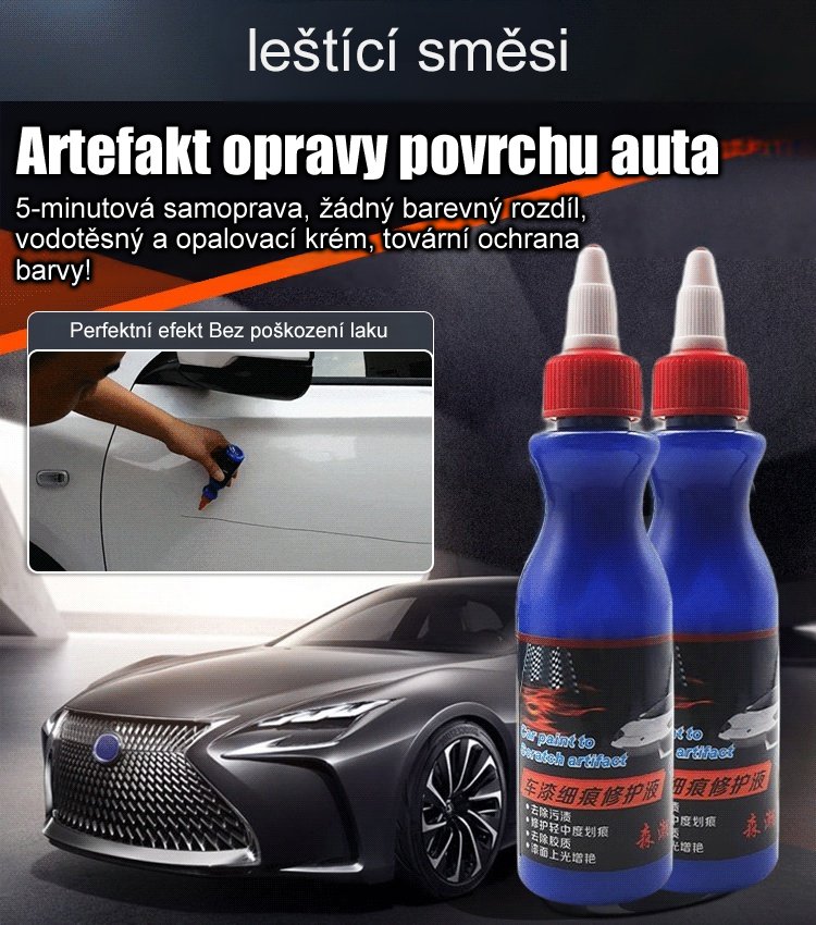 Artefakt opravy povrchu auta