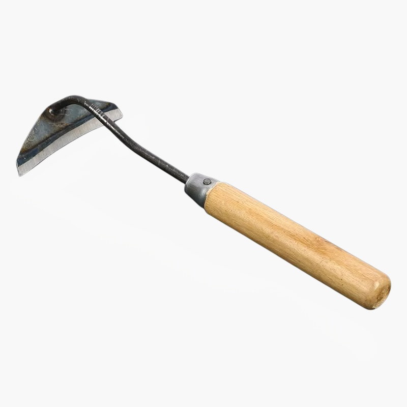 木製の柄が付いた小さな鍬