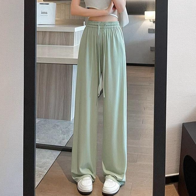 レディース ワイドパンツ 夏 薄手 モスキートガード UVカット ストレート 小柄女性向け クーリングパンツ