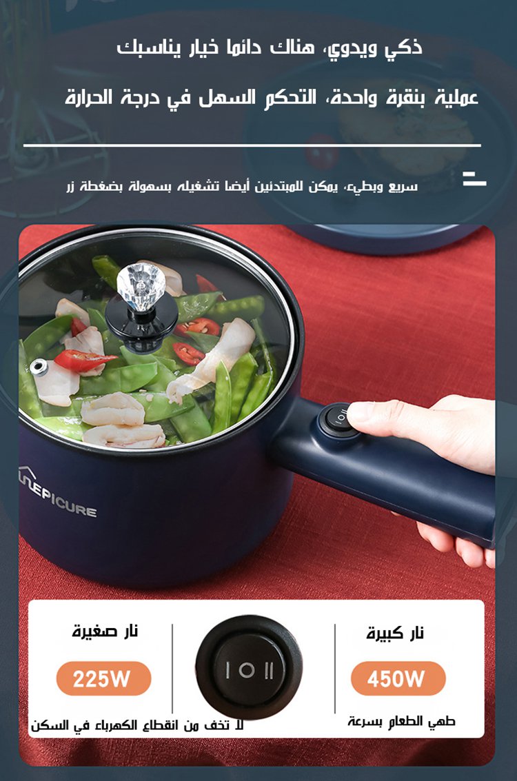 【ضمان لمدة ثلاث سنوات】وعاء طهي كهربائي متعدد الوظائف ومتكامل