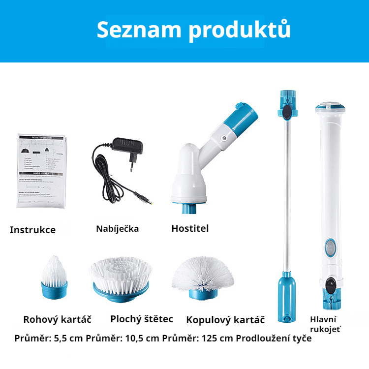 Elektrický čisticí kartáč pro domácnost 