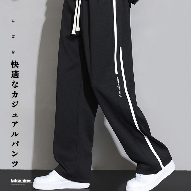 メンズ スポーツ ワイドレッグ ルーズパンツ ロングパンツ 秋冬