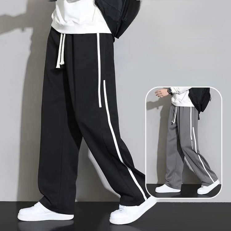 メンズ スポーツ ワイドレッグ ルーズパンツ ロングパンツ 秋冬
