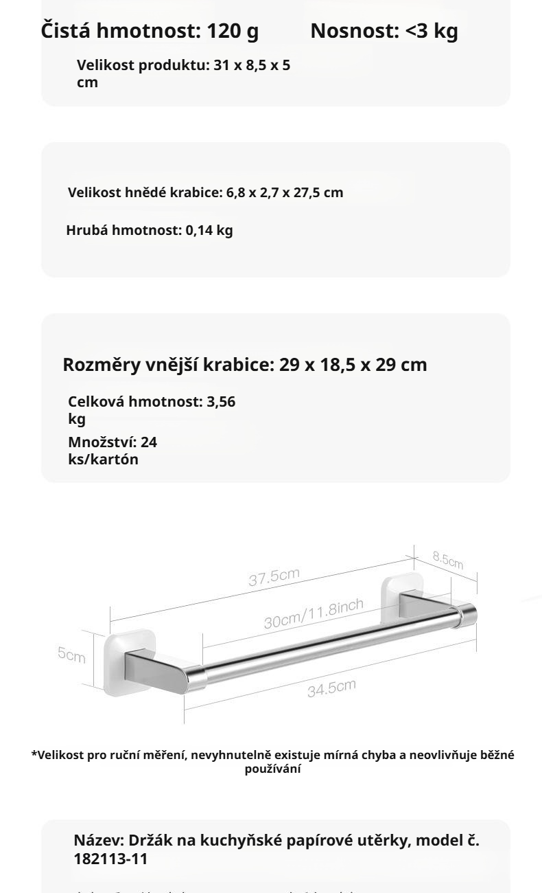 Praktický držák na papírové utěrky v kuchyni
