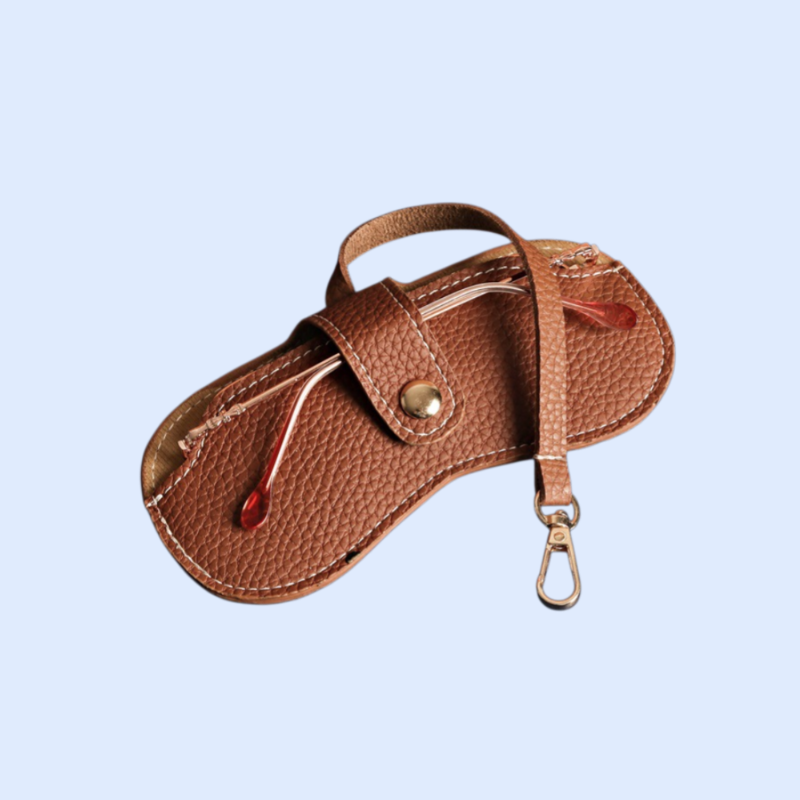 심플한 가죽 안경 가방