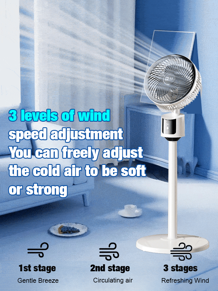 Ultra-quiet floor-standing energy-saving circulation fan