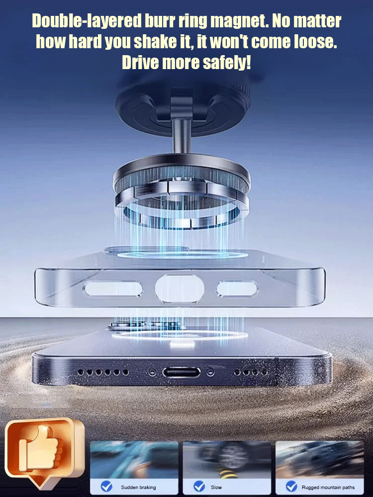 [The bottom of the suction cup is more stable] Versatile folding magnetic bracket