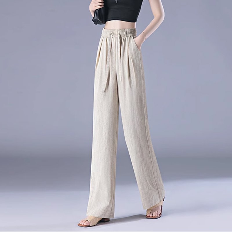 [10kg 슬림해 보임] 하이웨이스트 스트링 냉장고 일자 팬츠