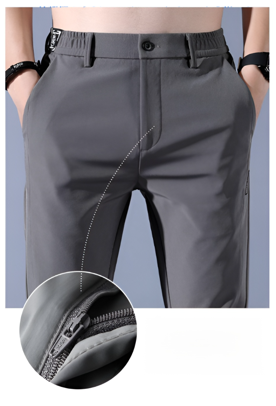 アイスシルクパンツの素材アップ