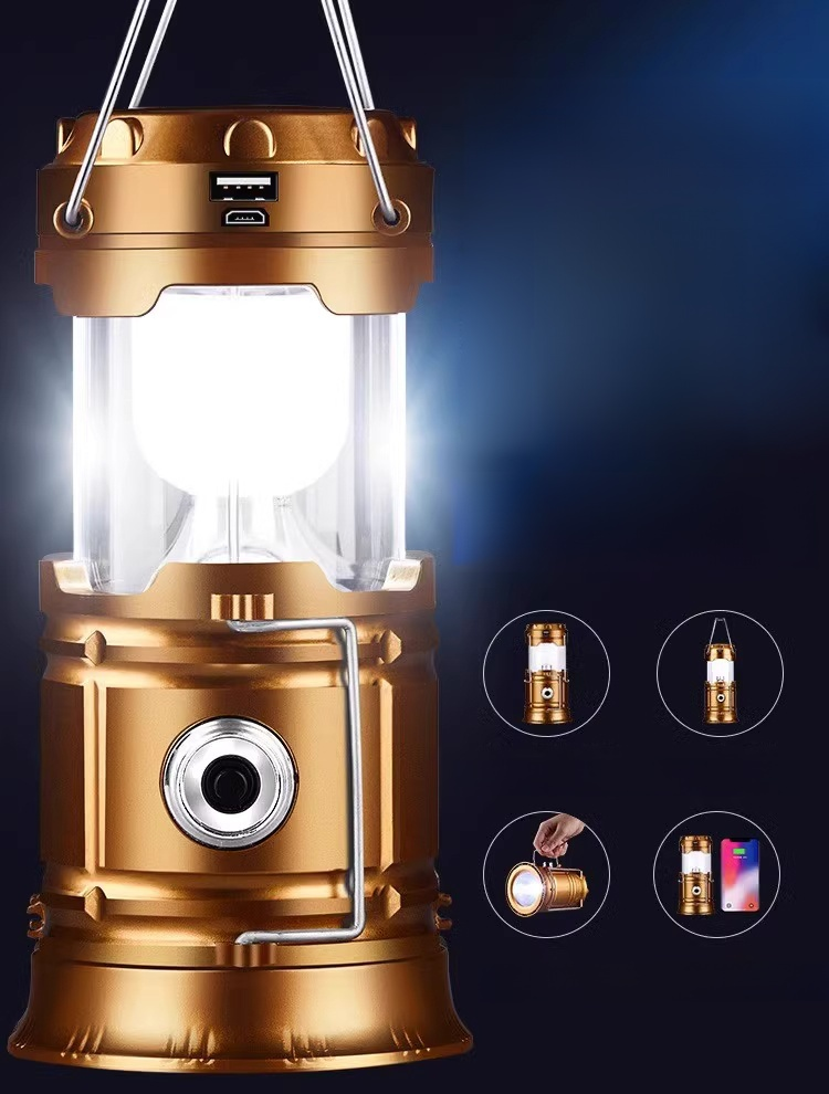 방수 다기능 태양열 캠핑 랜턴