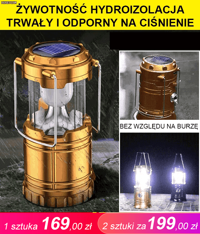Wodoodporna wielofunkcyjna lampa solarna