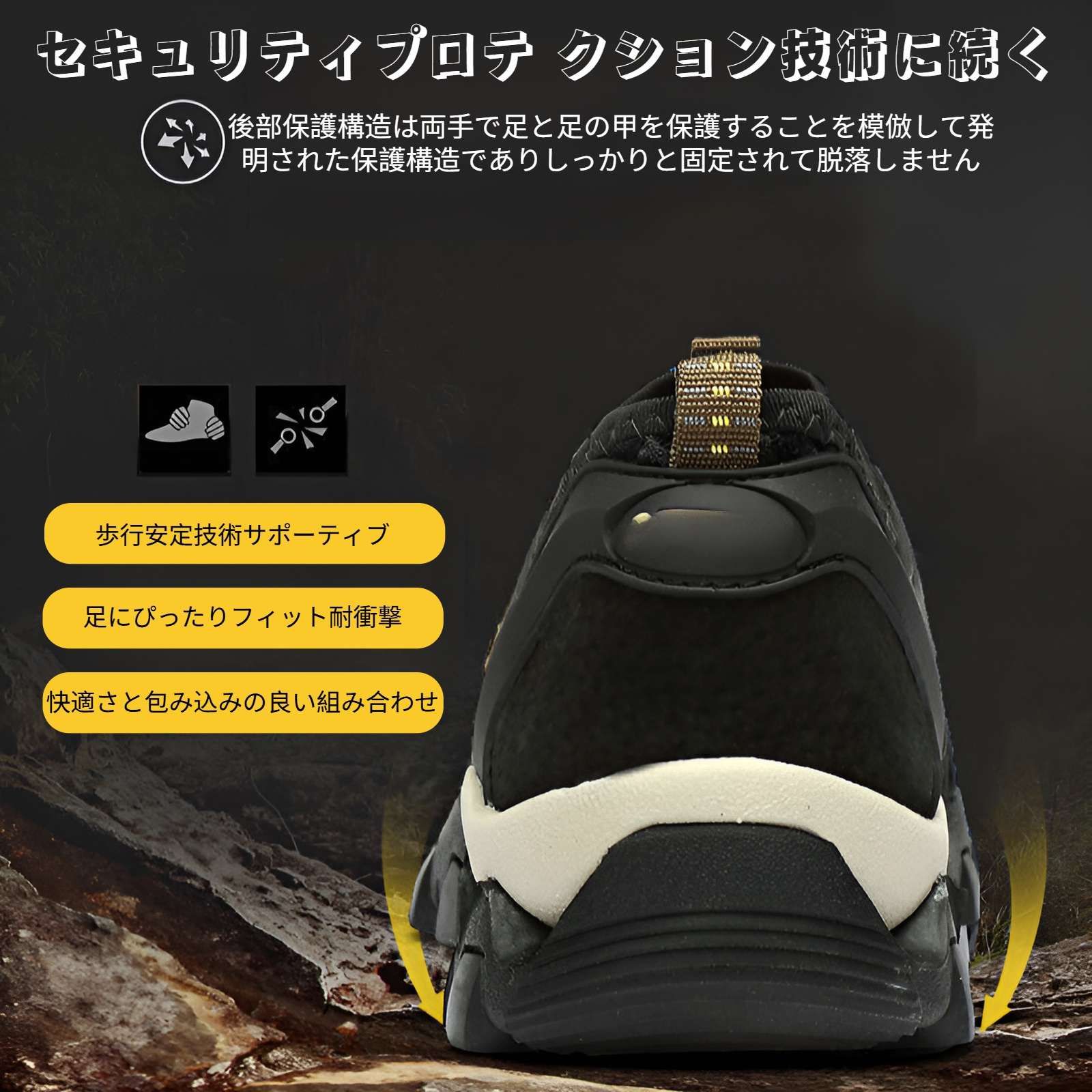 水陸両用アクアシューズを着用した男女モデル