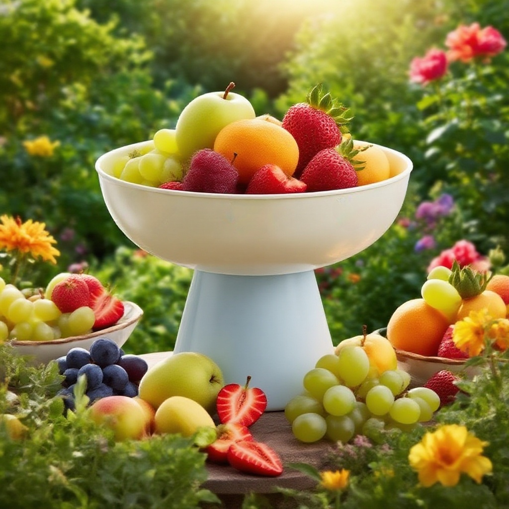 하이 풋 아스팔트 과일 쟁반 주방 인테리어