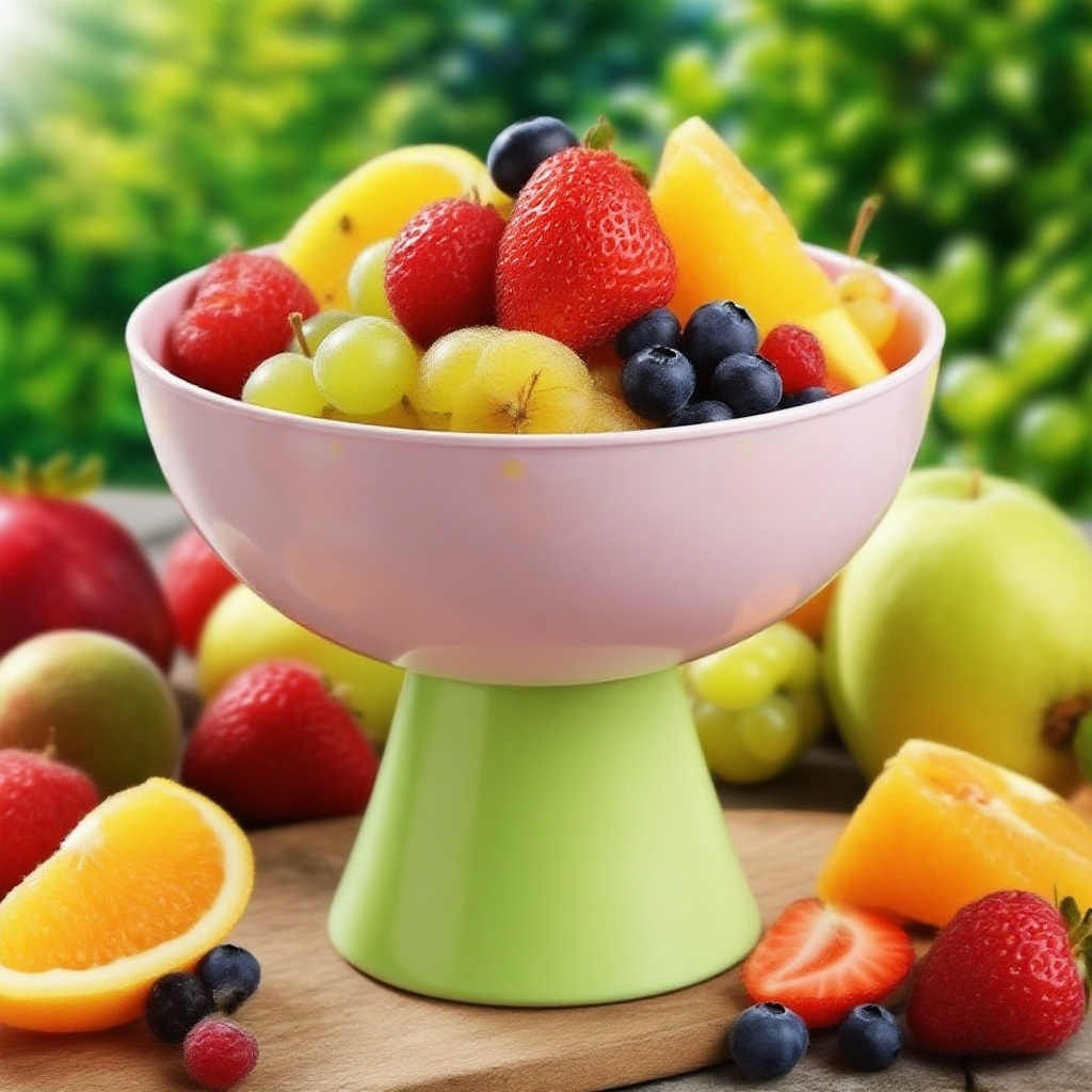 하이 풋 과일 아스팔트 수납 과일 쟁반