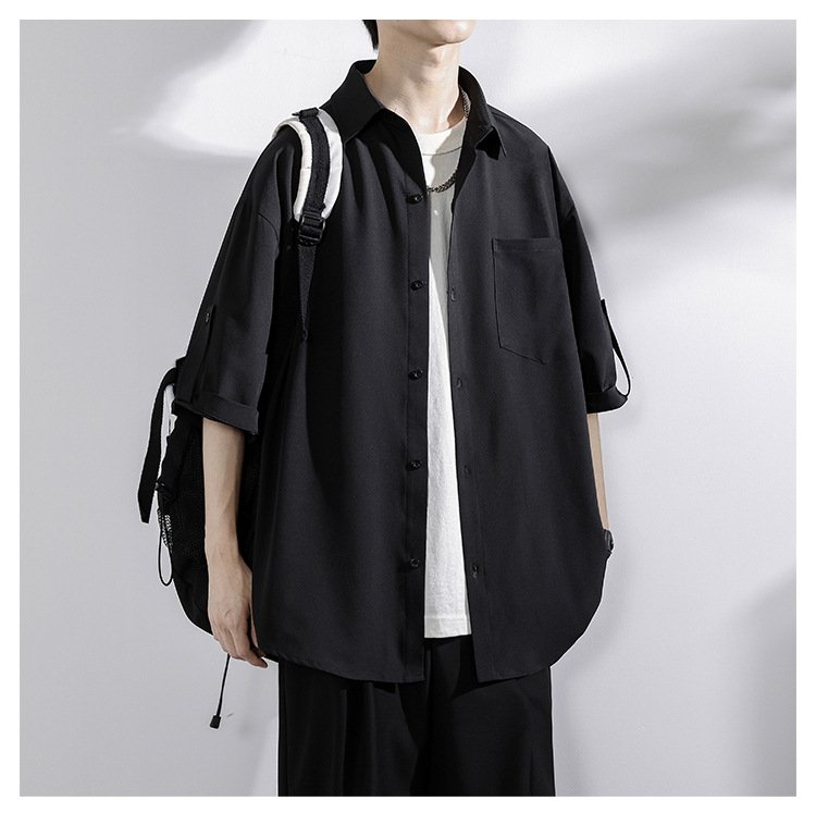 おしゃれな夏向けルーズカジュアルシャツ詳細