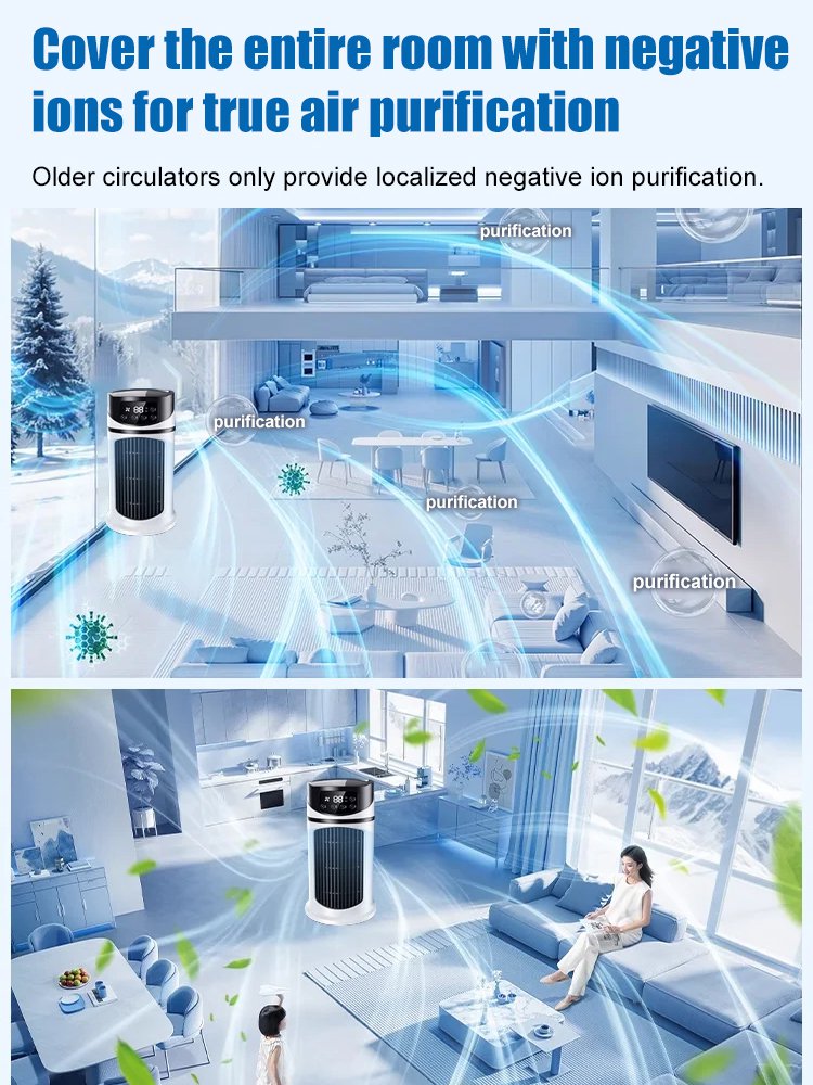 Quiet, compact air cooler with mist humidifier function