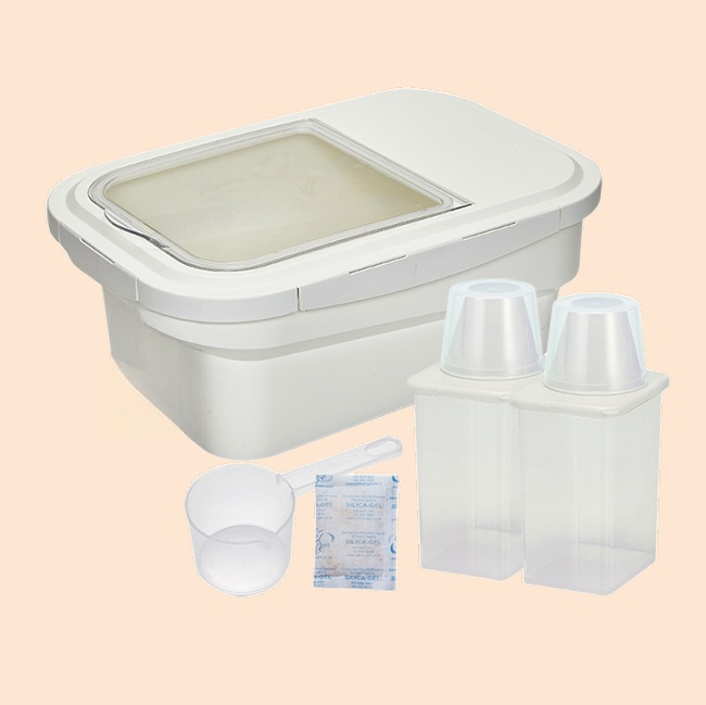 주방 수납함 플라스틱방습쌀통 쌀을 상자에 담다 쌀독보관함 방충 밀가루 수납함