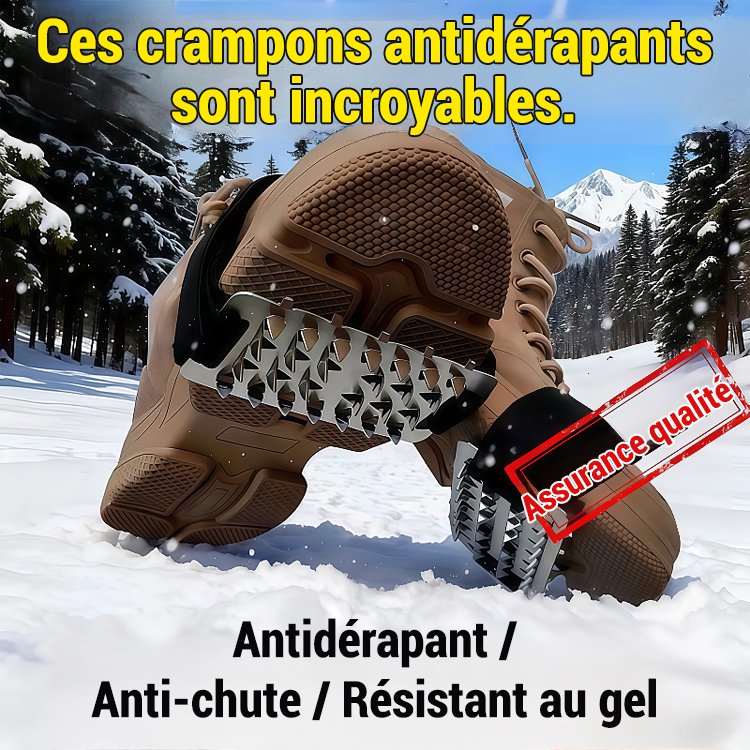 Crampons antidérapants en acier inoxydable à 26 dents