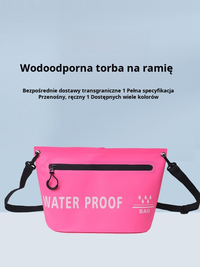 Wodoodporna torba, torba do przechowywania zapinana na zamek, wodoodporna torba do pływania na ramię