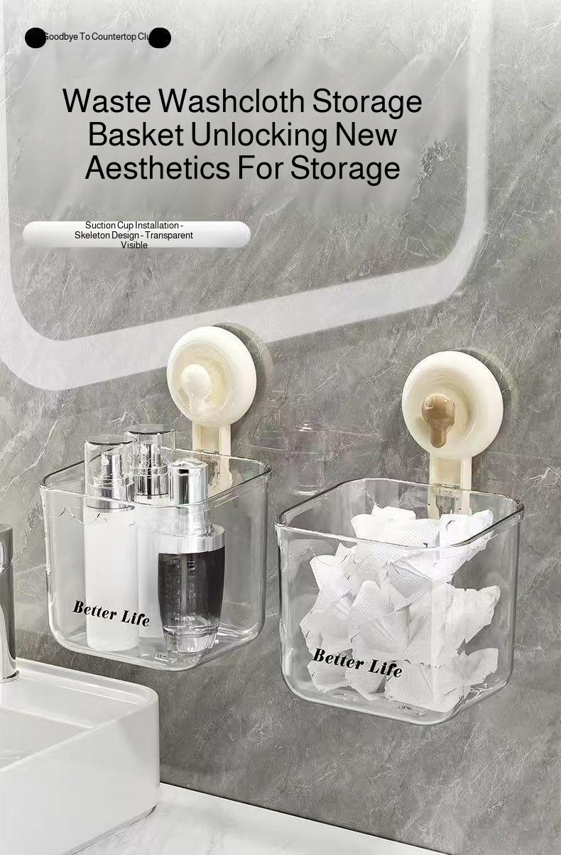 Face towel rack attached to toilet wall