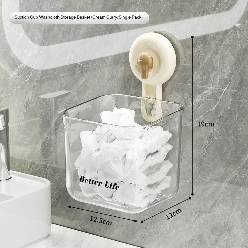 Suction cup waste face towel storage box wall-mounted toilet face towel rack toilet sink bathroom