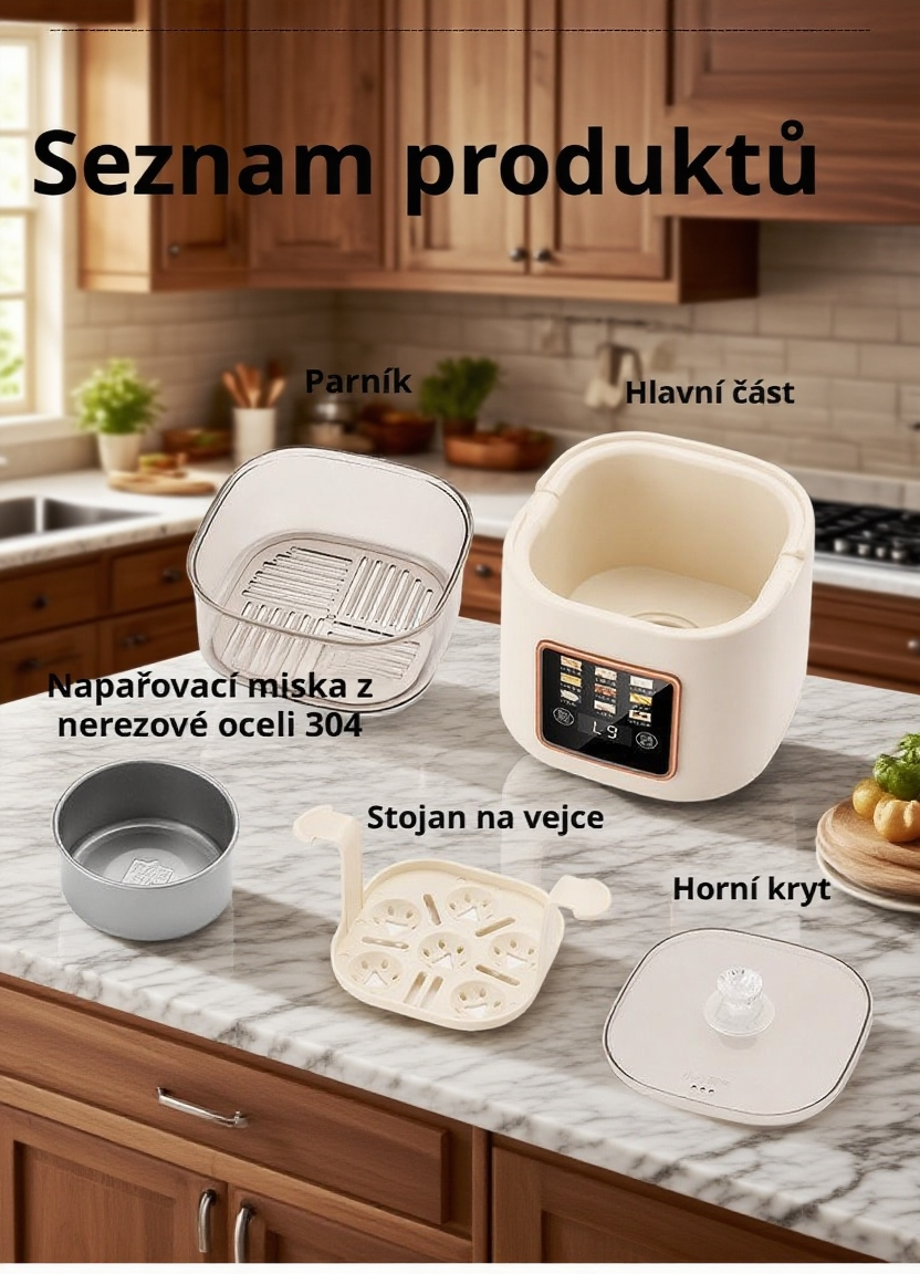 Dotykové ovládání vařiče vajec