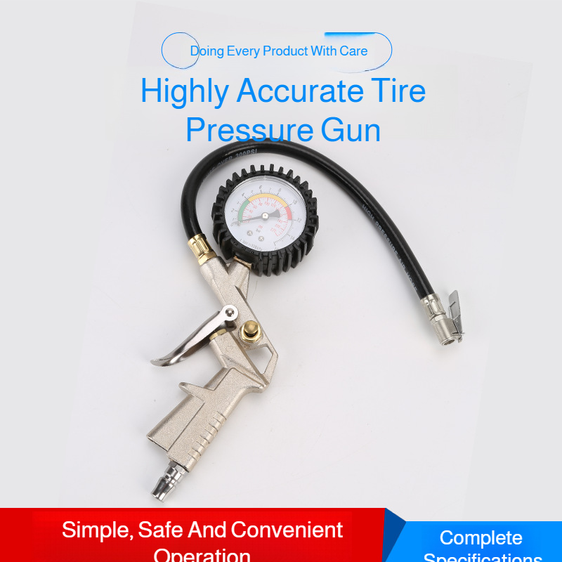 Tire pressure test gauge car tire pressure gauge filling gun