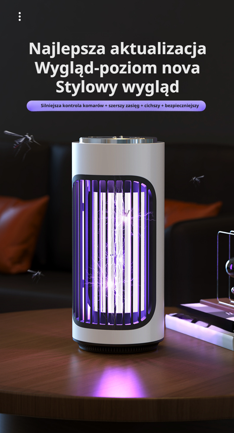 Dwufunkcyjna lampa przeciw owadom nocą