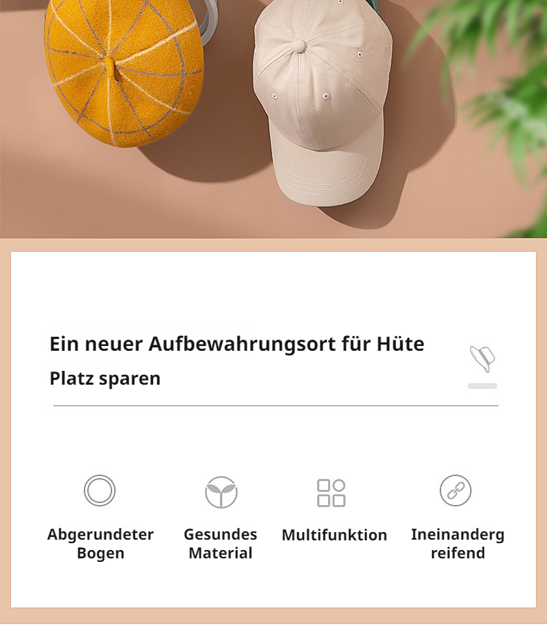 Türhänger für Hüte und Taschen im Schlafzimmer