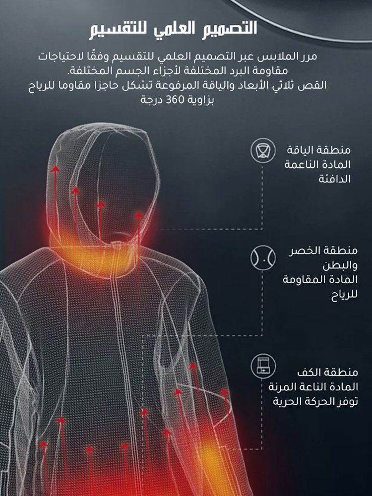 【المنتجات المصدَّرة إلى روسيا】سويت شيرت مبطن بالفرو ذو قبعتين للوقاية من البرد الشديد