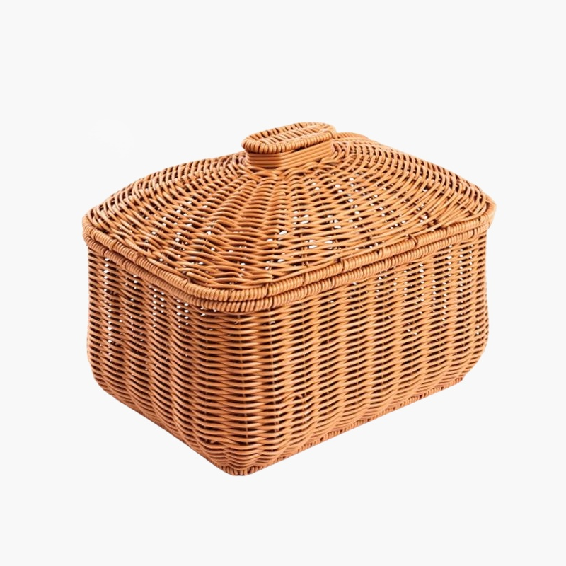 등나무 테이프 덮개 바구니