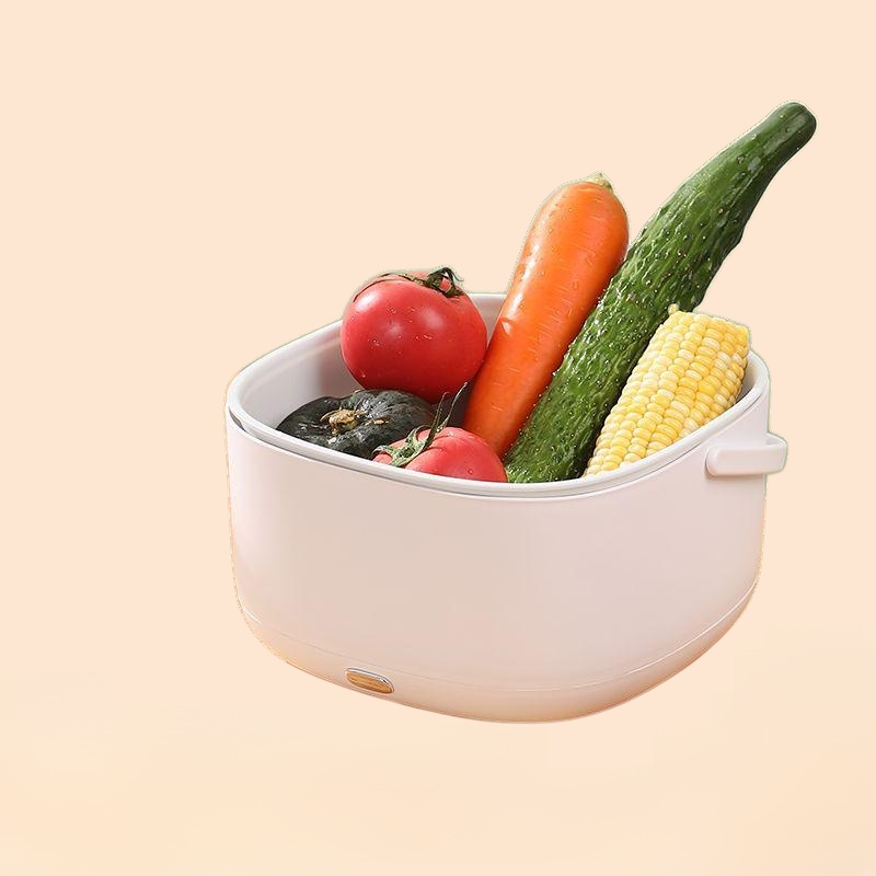 家庭用電気果物と野菜の洗浄機排水バスケット振動波野菜洗浄バスケット