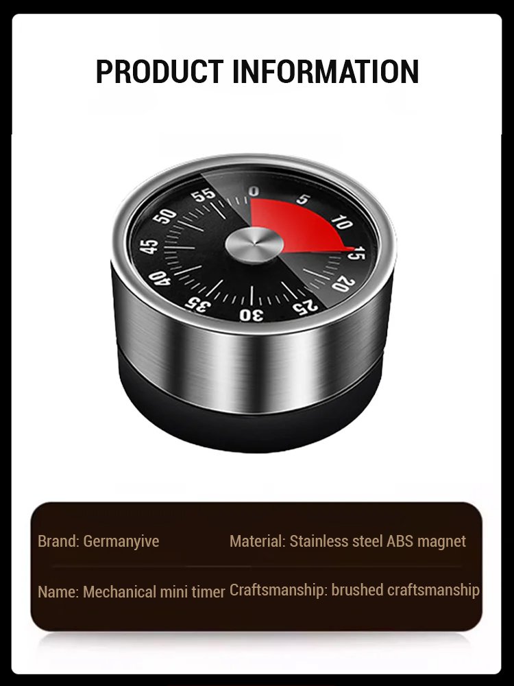 【Time Management】Multi-purpose stainless steel timer