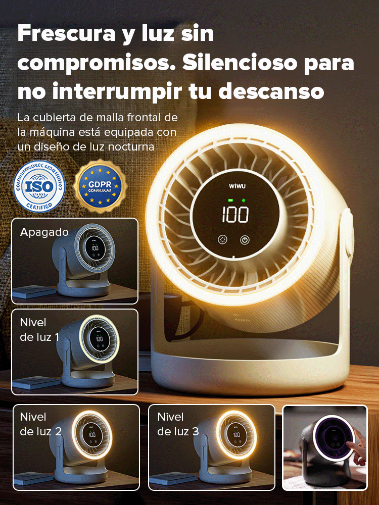 【Iluminable】Ventilador de circulación de aire frío con tecnología de variación de frecuencia