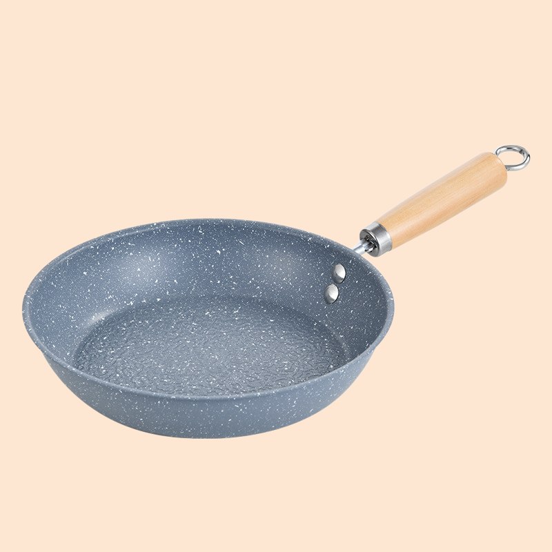 医療用石フライパンレトロハンマーパターン家庭用滑らかなノンスティックパン簡単に掃除できるフライパン目玉焼きとステーキパン