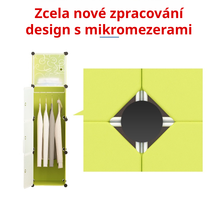 Volně kombinovatelná jednoduchá šatní skříň