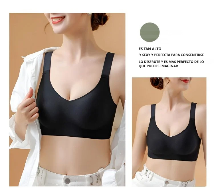Sujetador invisible bajo la ropa de mujer