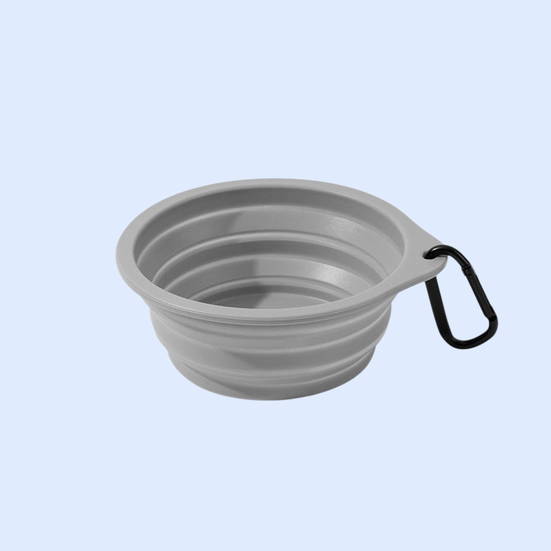  ชามพกพาซิลิโคนเกรดอาหารสำหรับสัตว์เลี้ยง ชามอาหารและน้ำสำหรับสุนัขและแมว