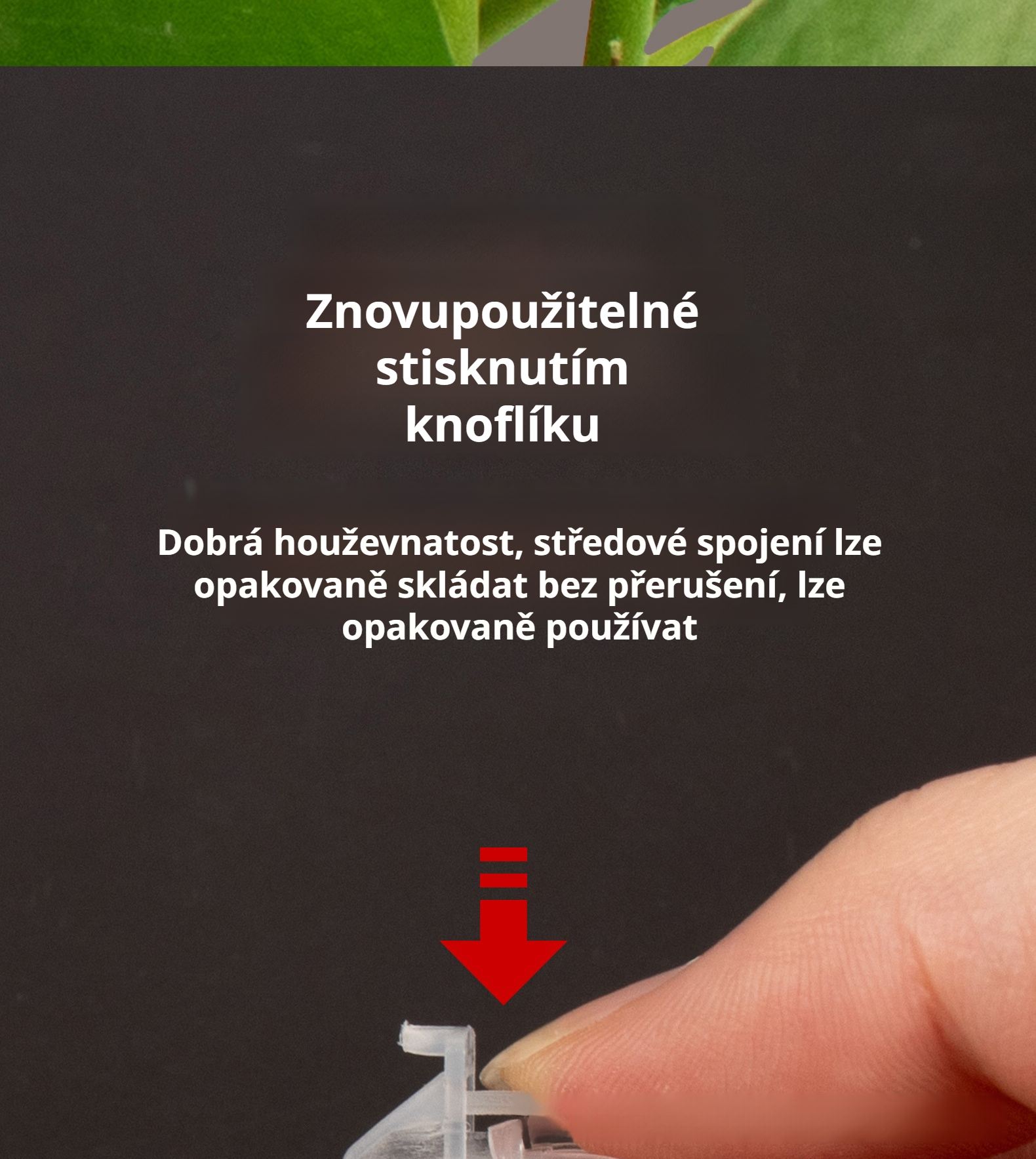 Opakovaně použitelné klipy na zahradní rostliny