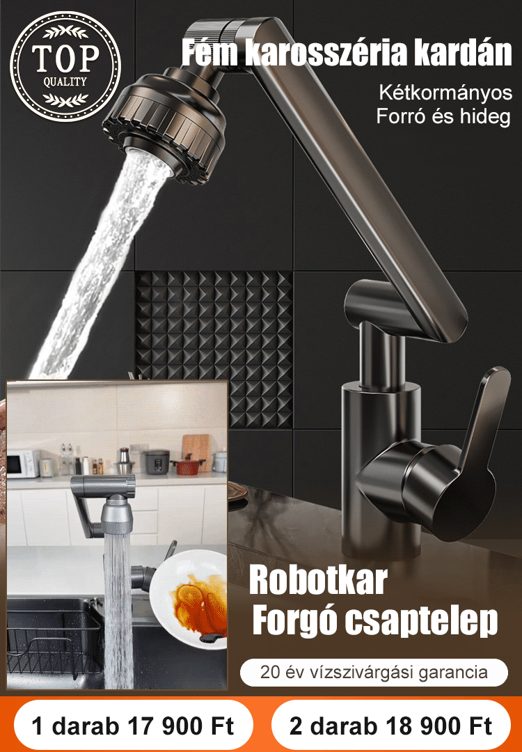 1080°-os forgatható csaptelep