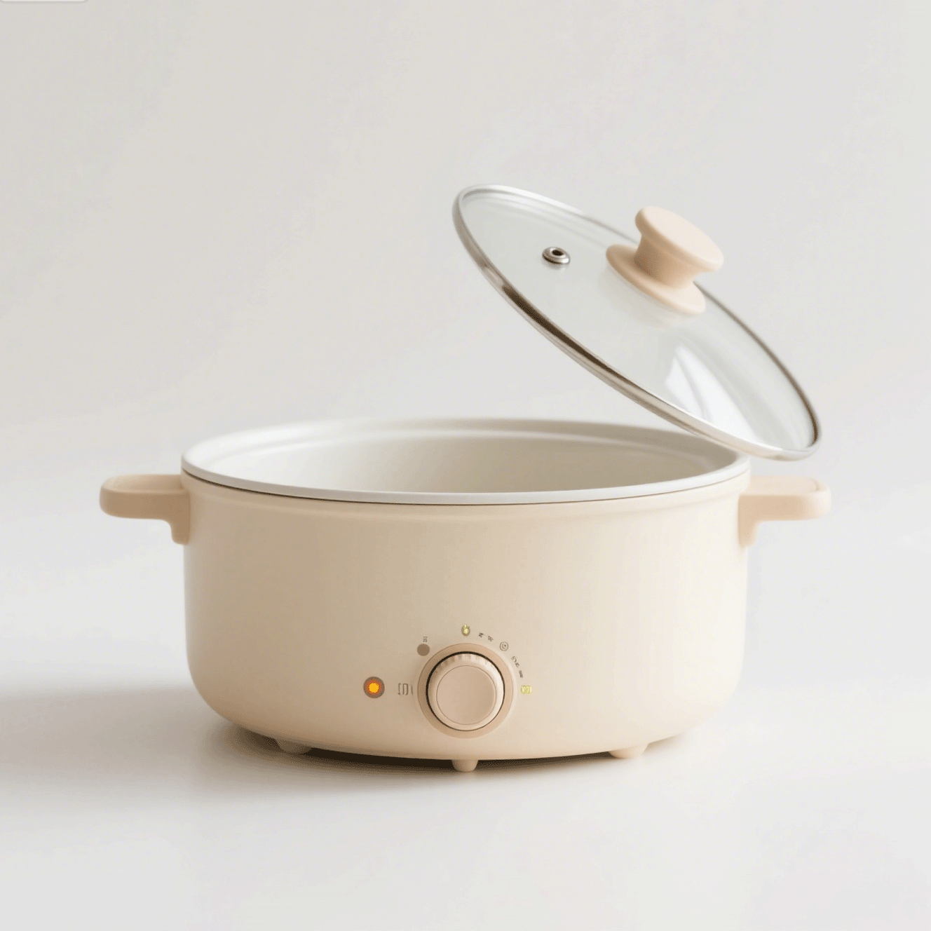 Detalle de la superficie antiadherente de la olla eléctrica