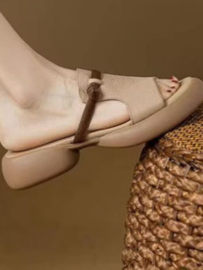 レディースレザーサンダル