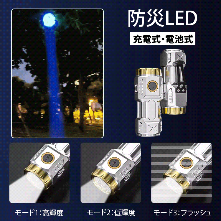 超高輝度ホワイトレーザー懐中電灯