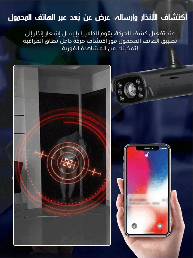 كاميرا مراقبة صغيرة لاسلكية بدقة مليون بكسل مع رؤية ليلية
