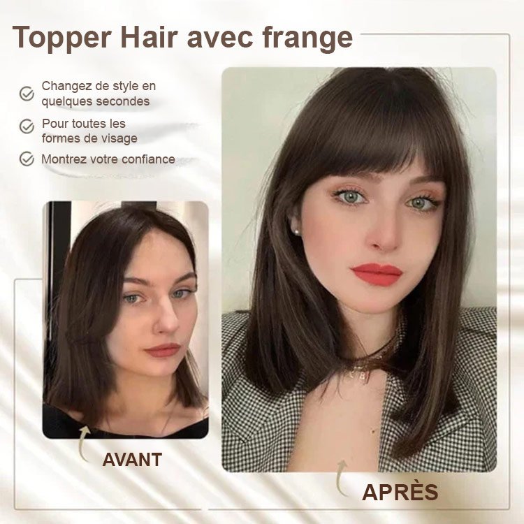 Perruque à frange naturelle pour femme
