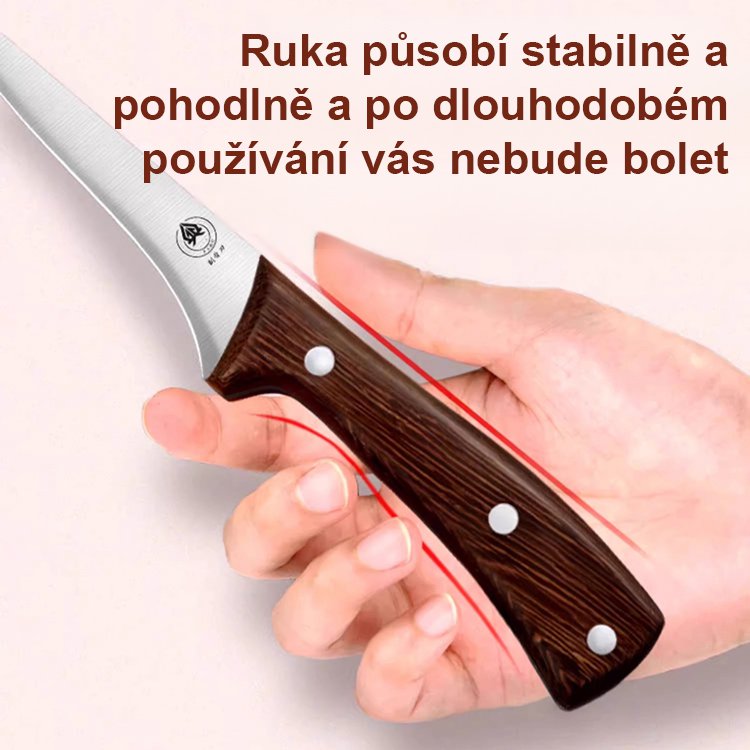 【Jedním řezem od kosti!】 Německý ostrý nůž snadno odděluje maso od kosti.