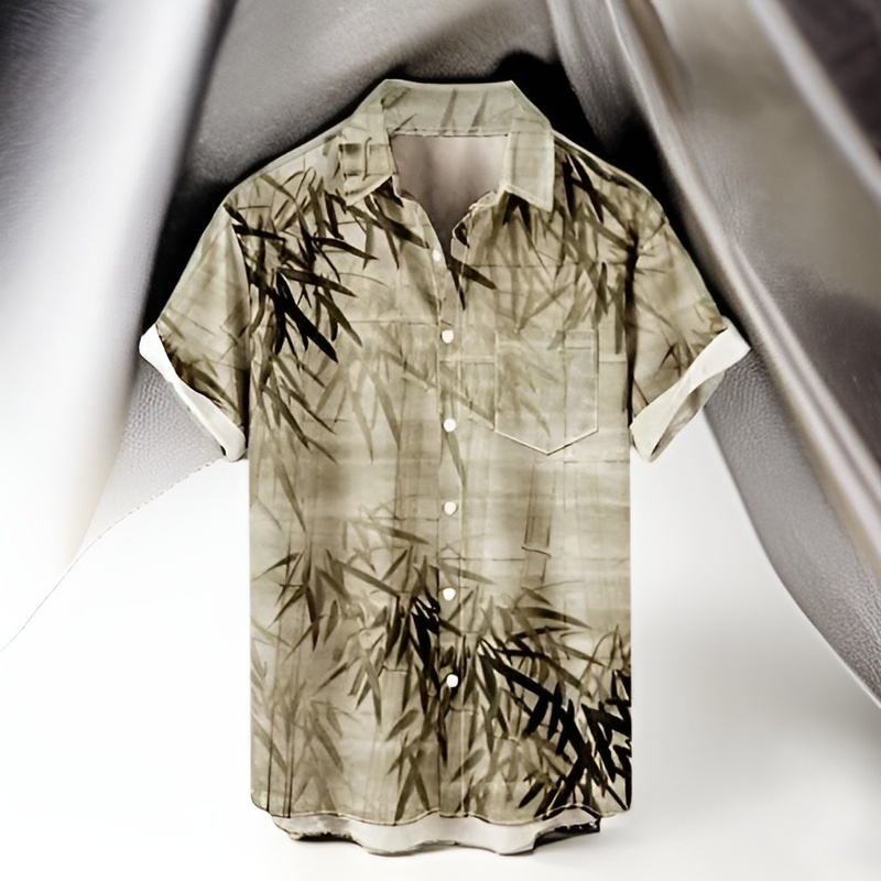 半袖シャツ メンズ 夏 半袖シャツ アロハシャツ ビーチシャツ おしゃれ 通気性 和柄 花柄 通気速乾 軽量 ハワイ風 UVカット ハワイアンシャツ ボタニカル柄 総柄 開襟シャツ