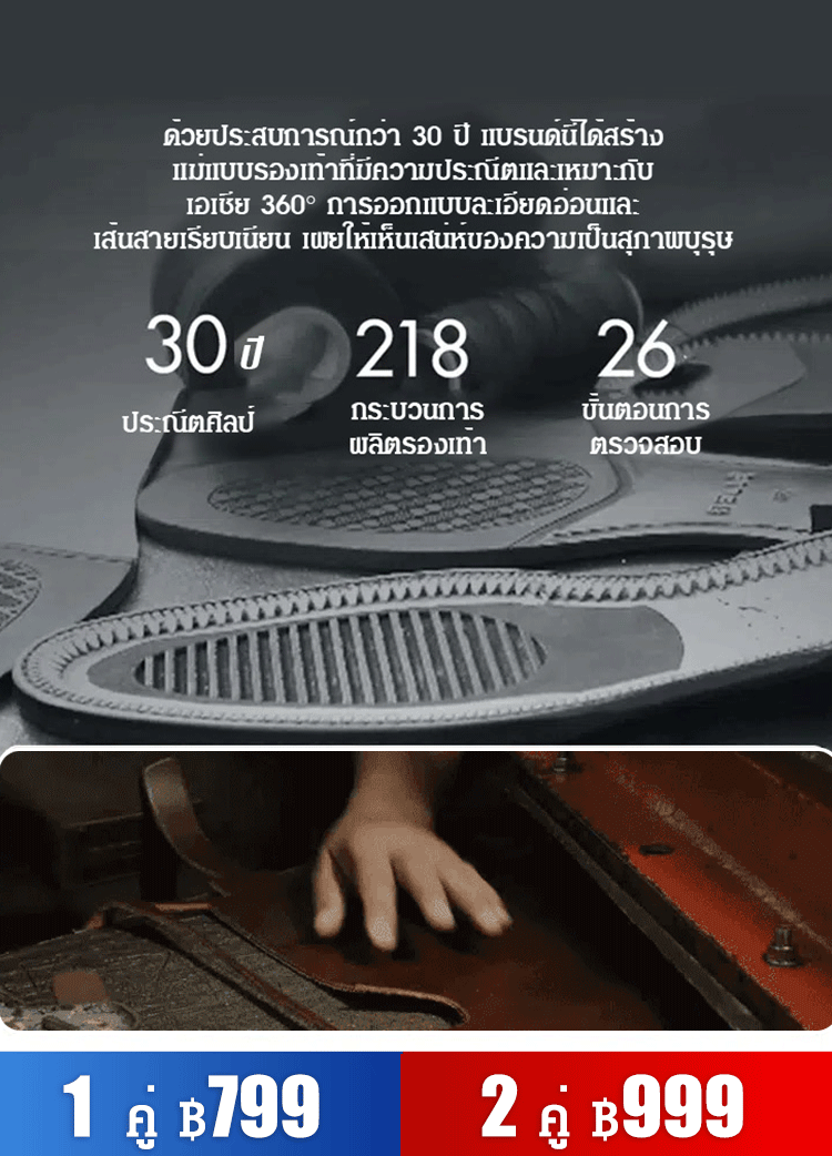 【งานฝีมือซ่อนด้ายด้วยมือ】รองเท้าหนังวัวชั้นแรกลำลองของผู้ชาย